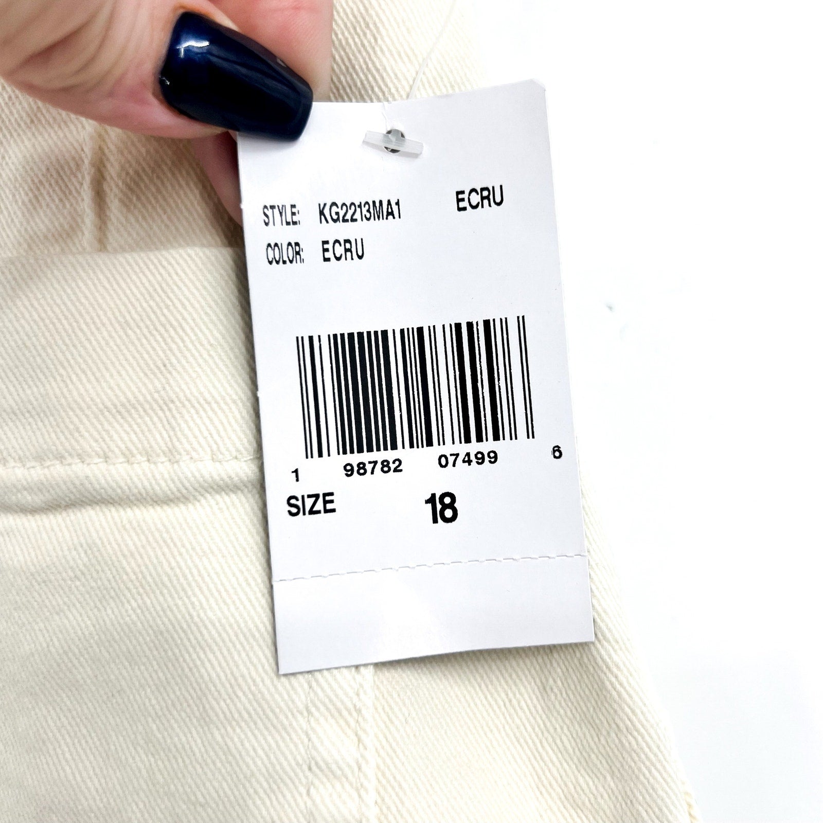 KUT FROM THE KLOTH Womens Charlotte Wide Leg Jeans Size 18 Cream Ecru NWT