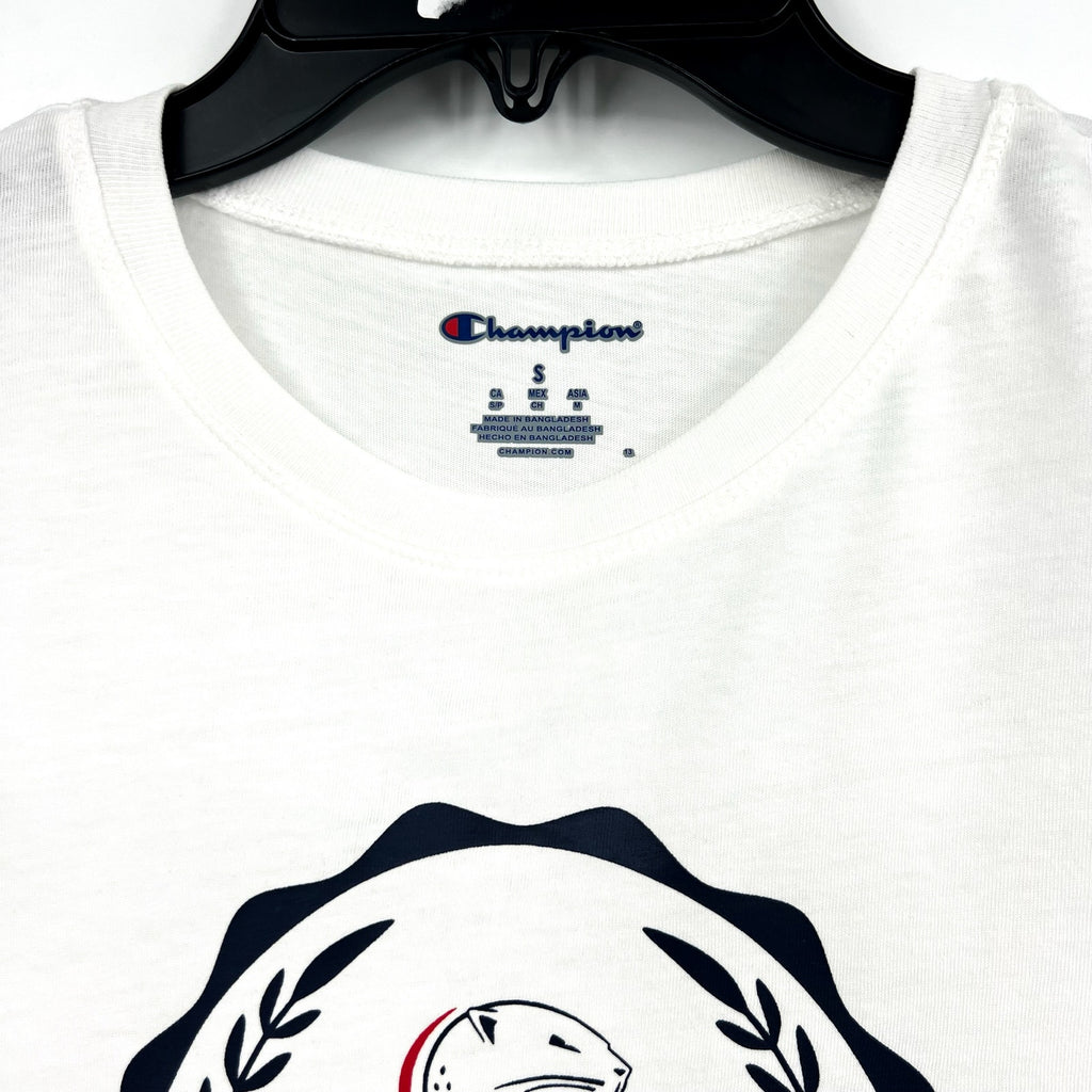 CHAMPION Women's S. Alabama Jaquars Crest T-shirt Small White Short Sleeve NWT
