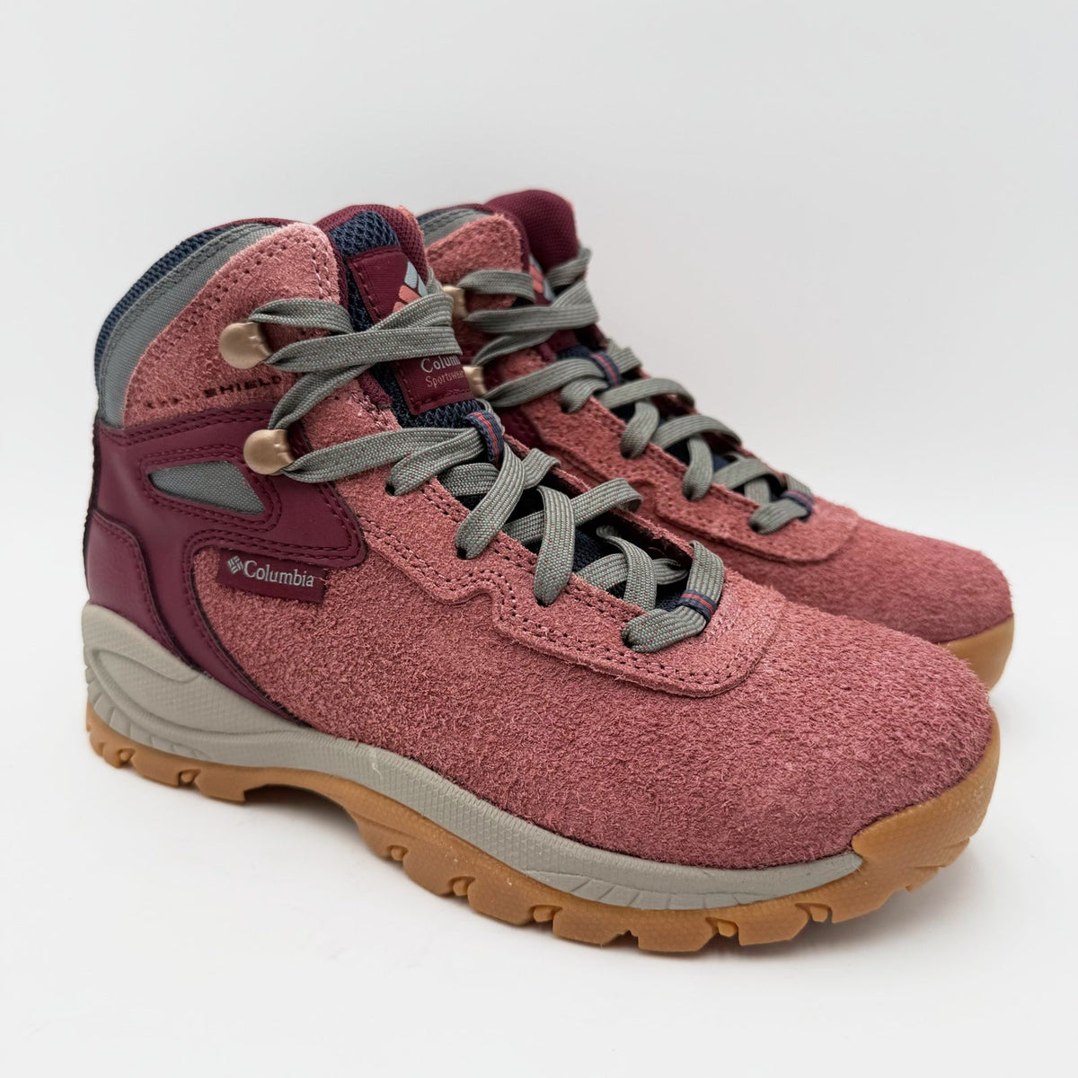 Columbia Womens Newton Ridge BC Hiking Boots Size 5.5 Red Beetroot NWOB