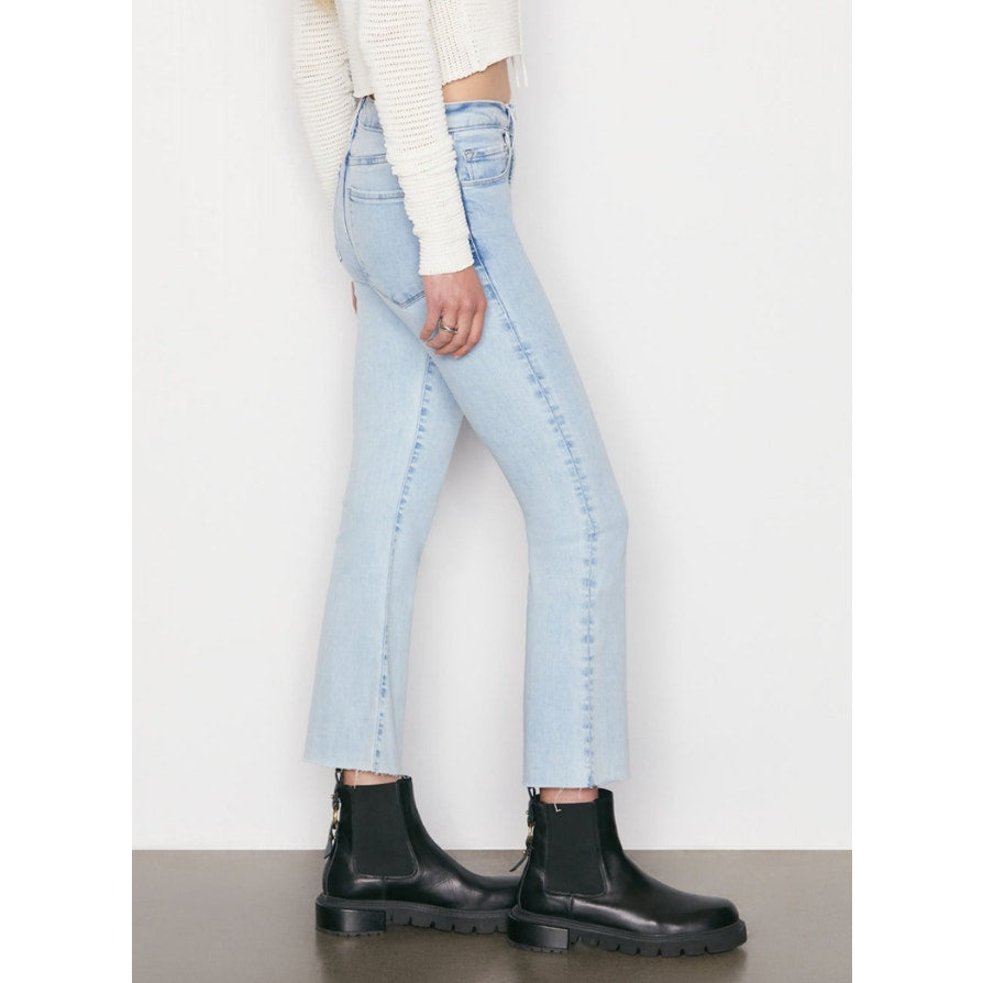 FRAME Womens Le Crop Mini Boot Cut Jeans Size 27 US 4 Atwood Light Wash Blue NWT