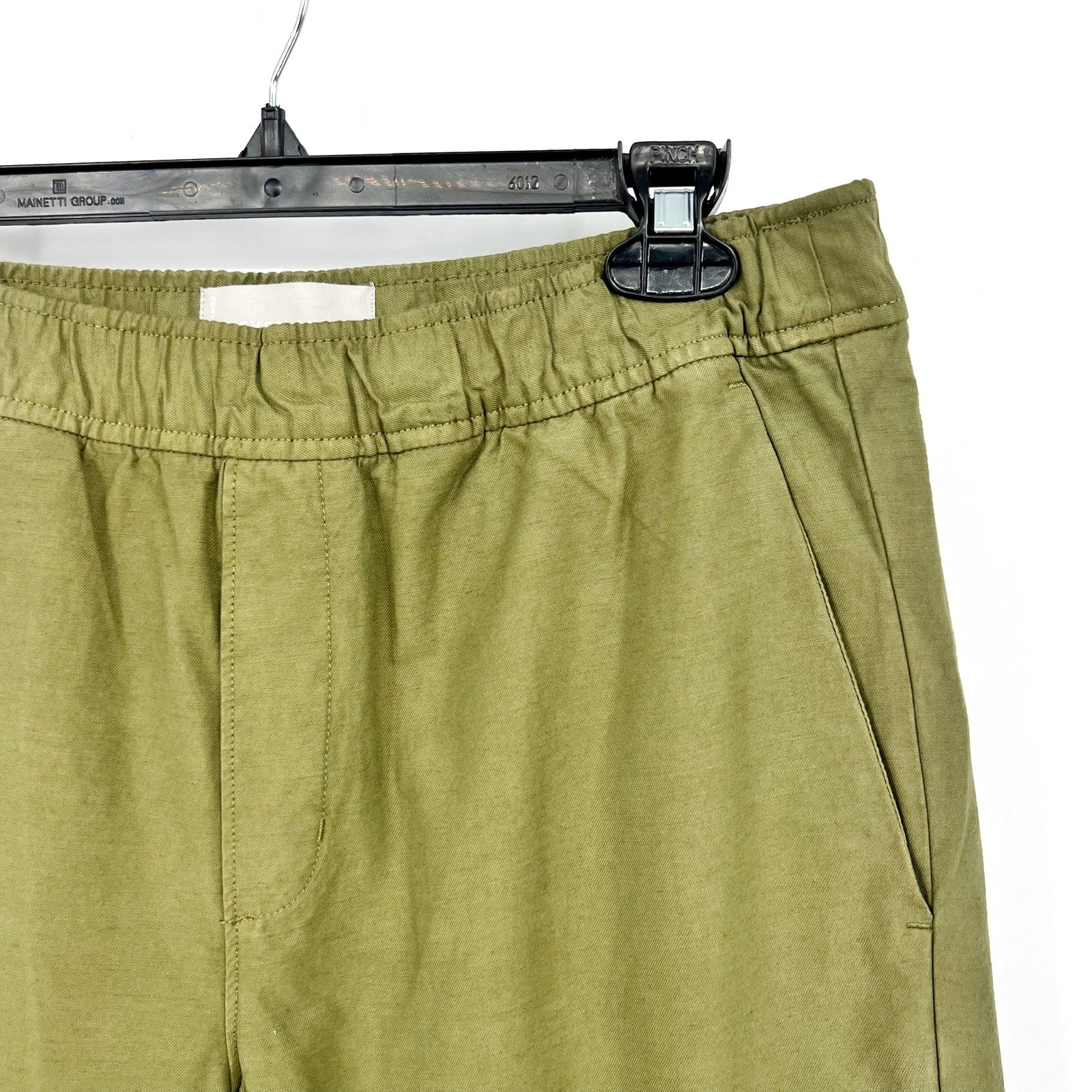EVERLANE Mens Relaxed Cargo Joggers Medium Olive Green Organic Cotton Linen NWOT
