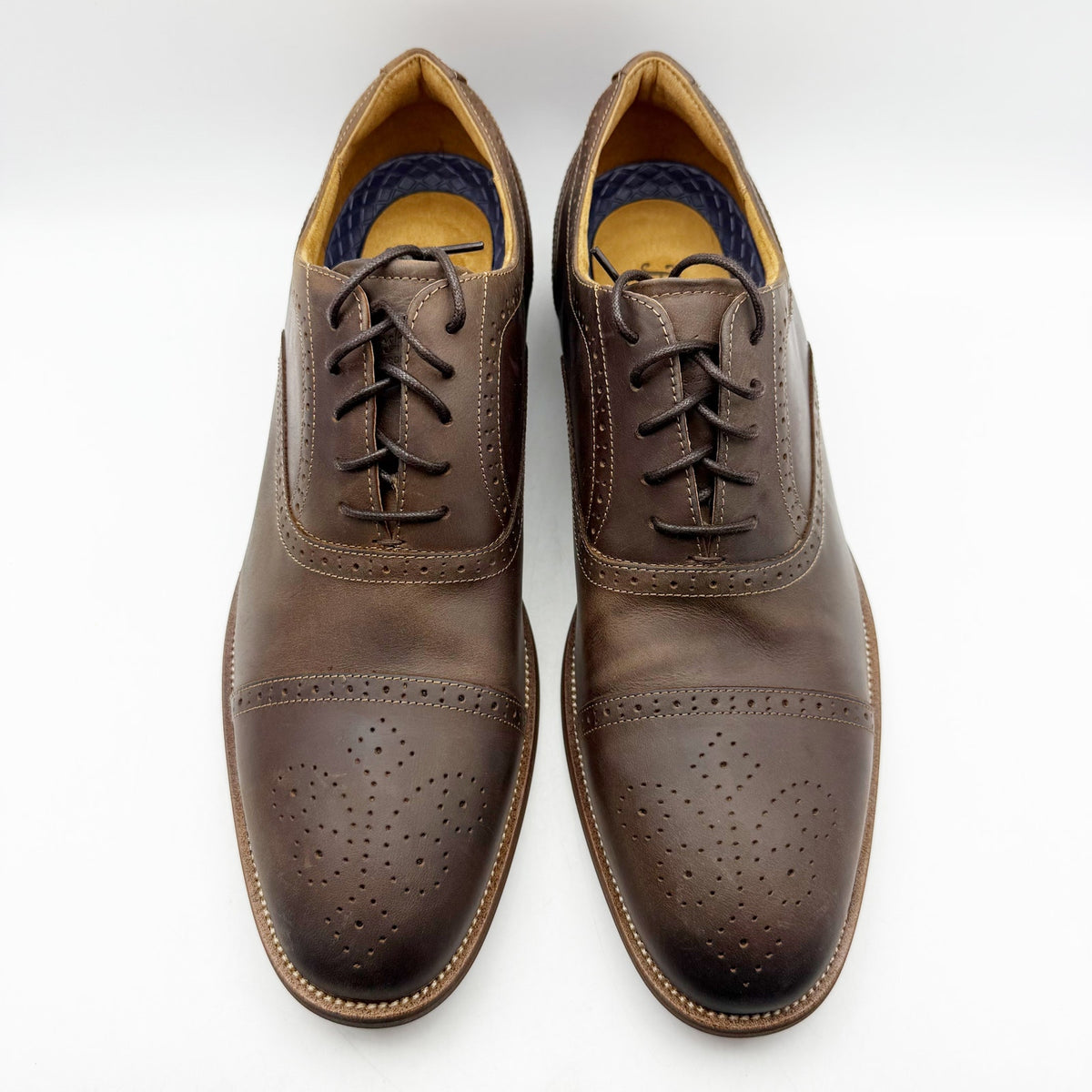 Florsheim Mens Cap Toe Bal Oxford Dress Shoes Size 14 Brown Leather Lace Up NWOB