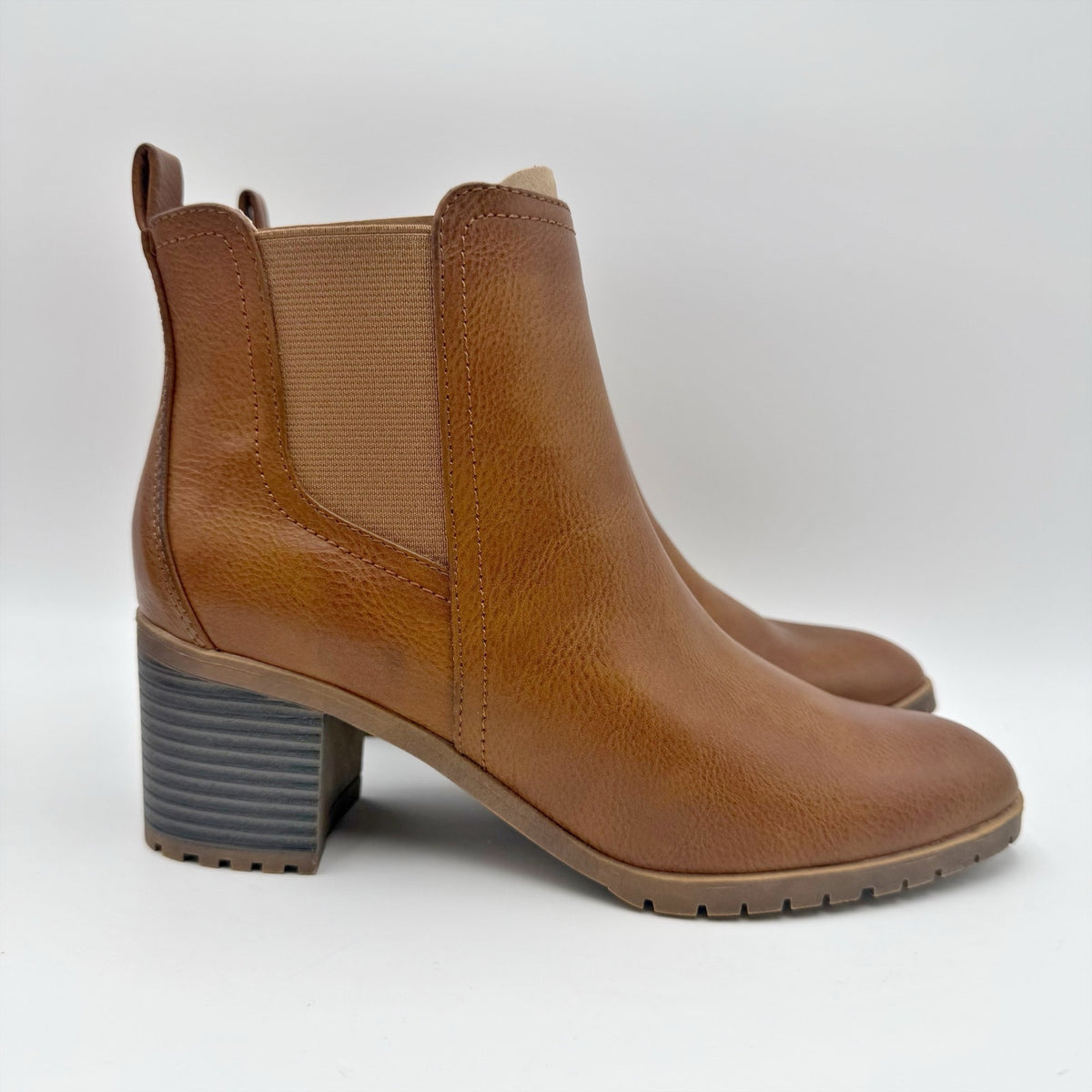 LifeStride Womens Mesa Chelsea Ankle Boots Size 8 M Whiskey Brown NIB