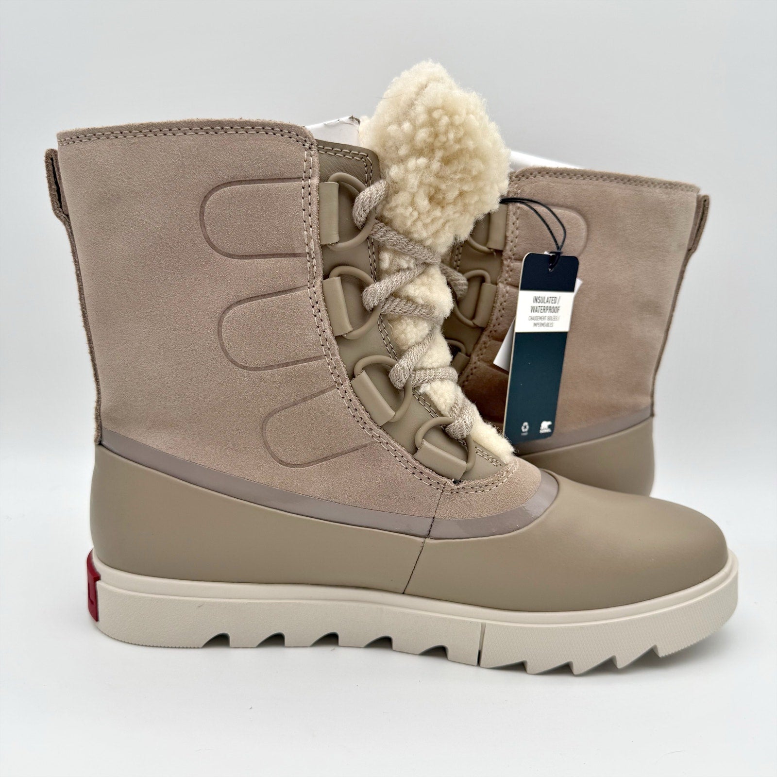 Sorel Womens Joan of Arctic Next Boots US 9.5 Taupe Tan Waterproof Insulated NIB