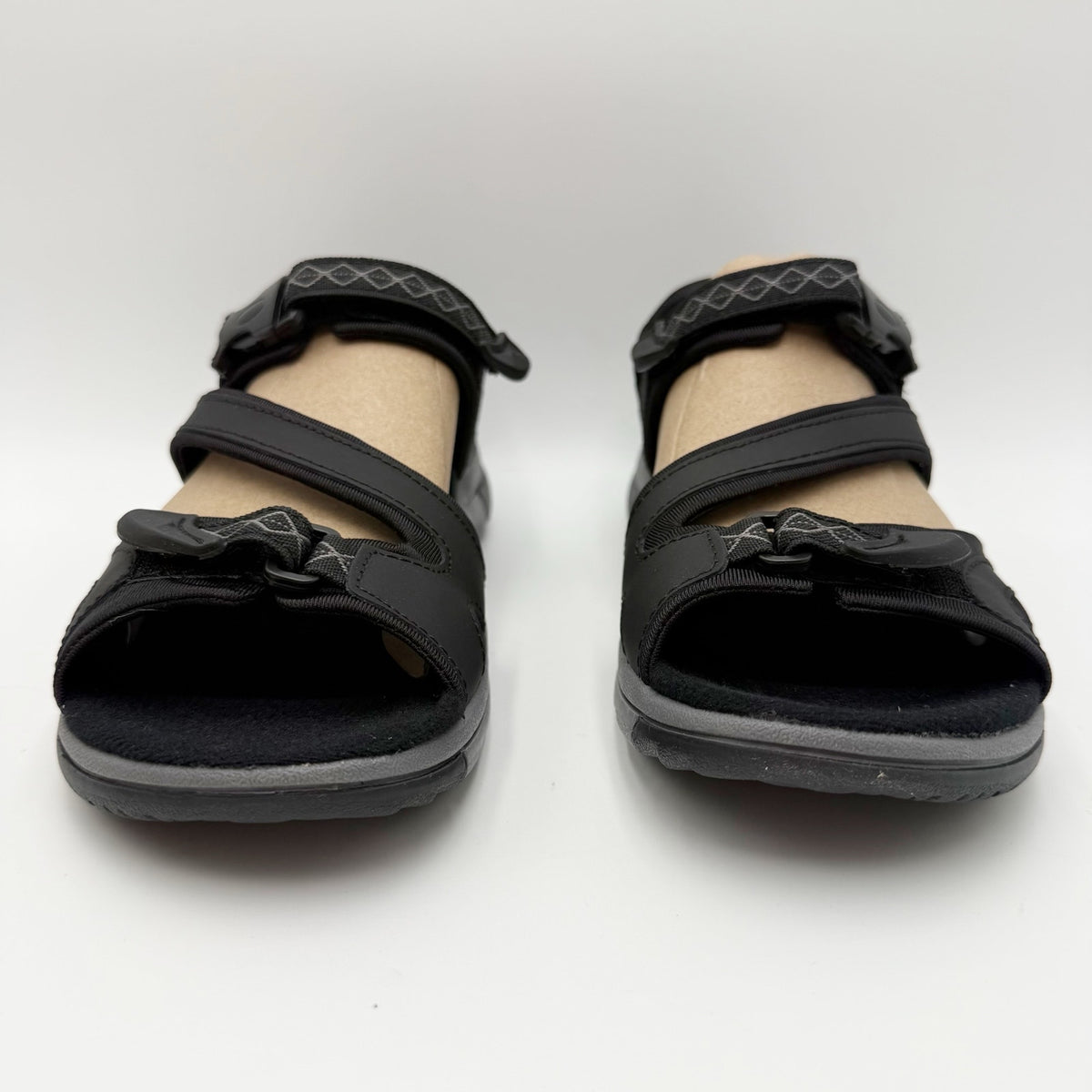 Naturalizer Womens Angeles III Sandals Size 8.5 M EU 38.5 Black Leather NIB