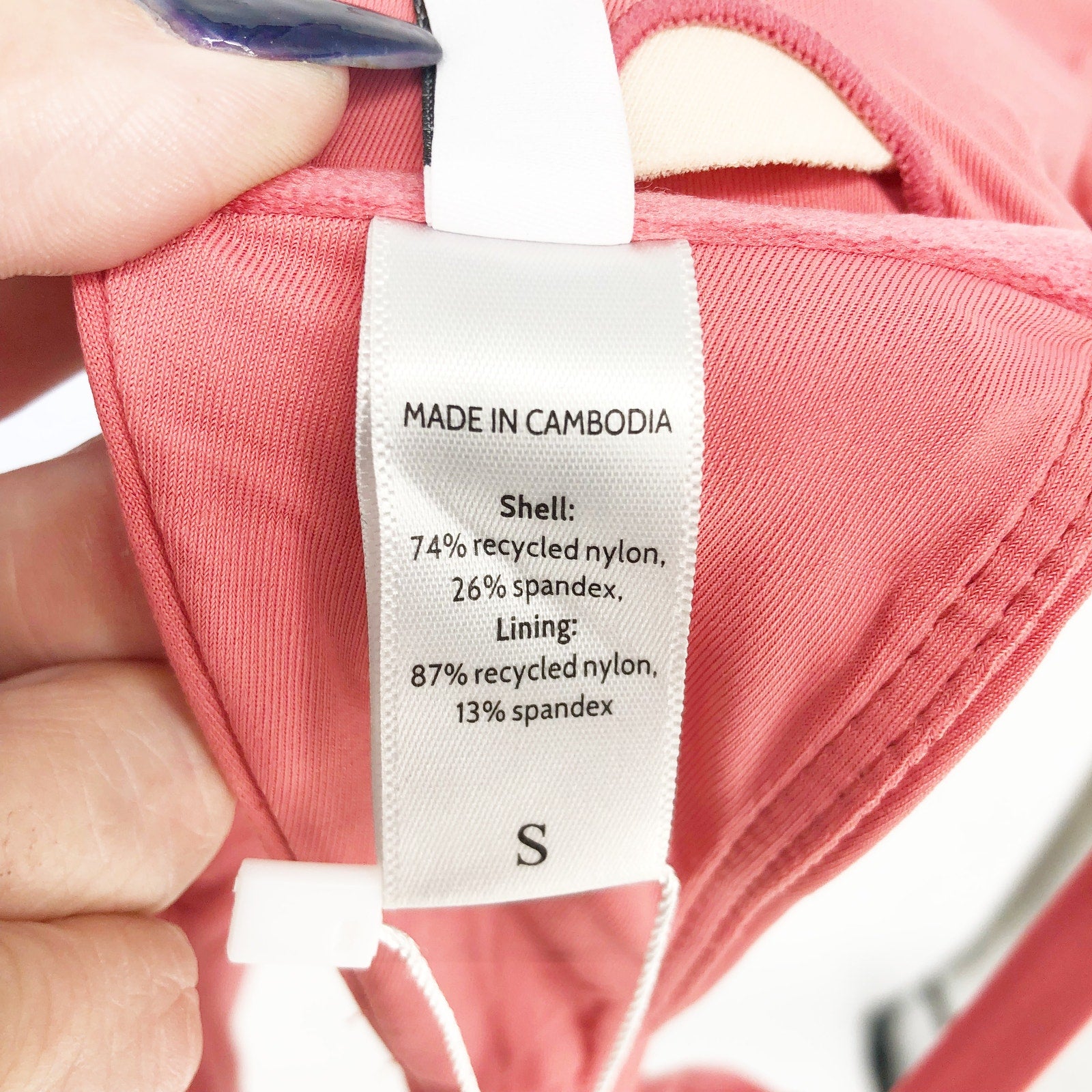 ANDIE SWIM Sicily Bikini Top Small Punch Pink Underwired Stretch Swim NWT