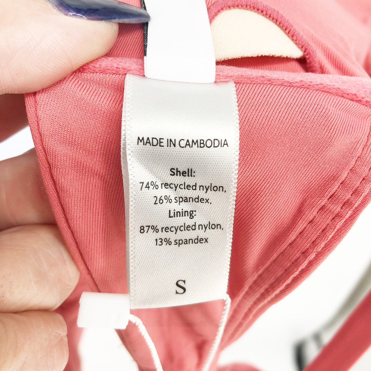 ANDIE SWIM Sicily Bikini Top Small Punch Pink Underwired Stretch Swim NWT