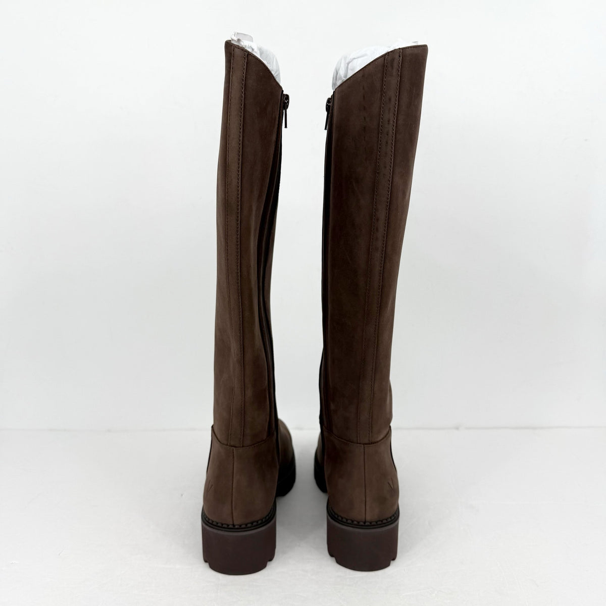 VIONIC Womens Fallbrook Knee High Boots Size 7.5 EU 38 Brown Leather NWOB