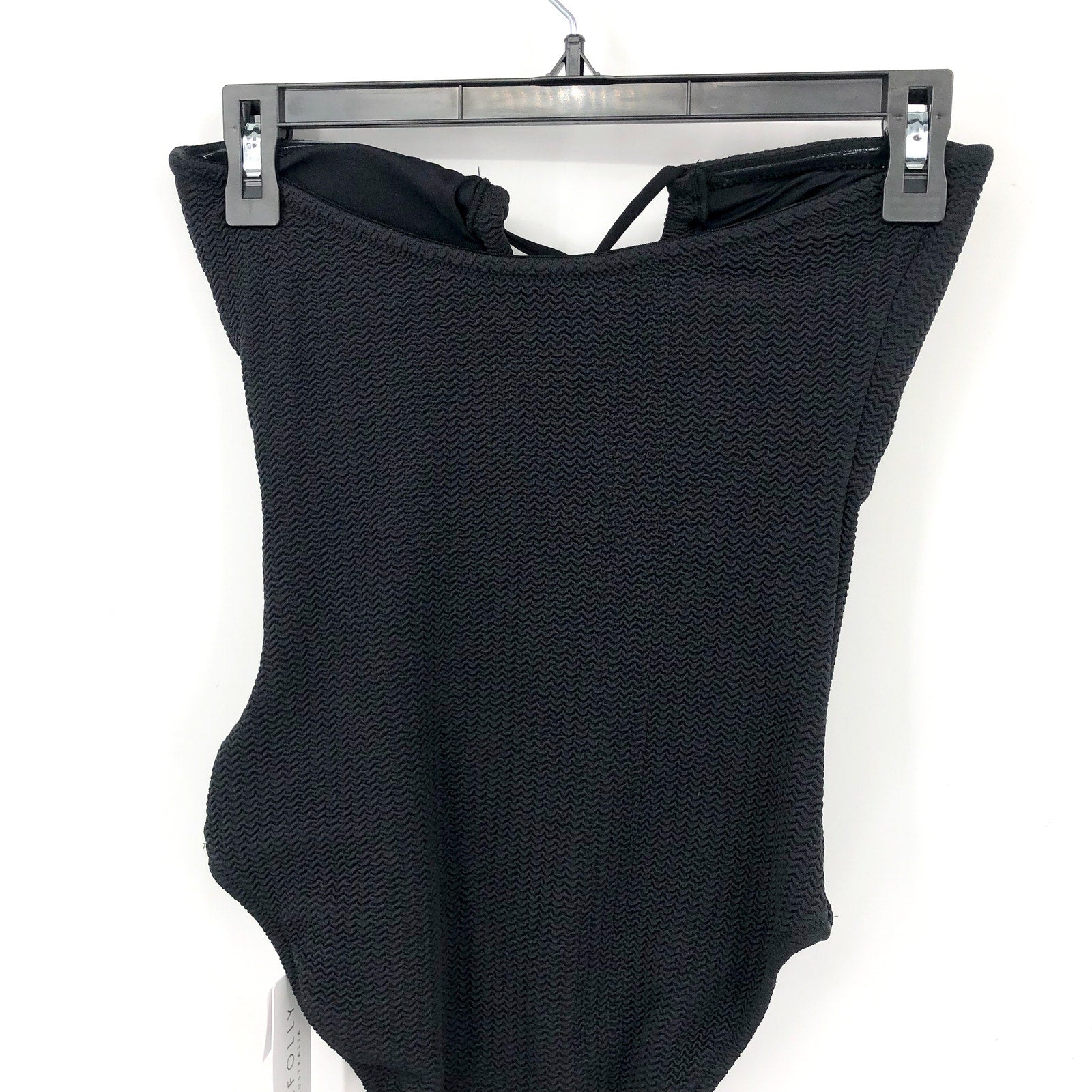 SEAFOLLY Womens Sea Dive Halter Bandeau One Piece Swimsuit US 6 Black NWT