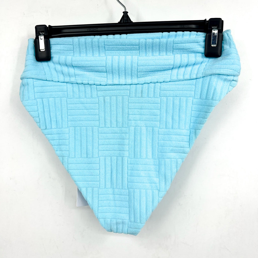 BEACH RIOT Women's Highway Bikini Bottoms Medium Blueberry Ice Terry NWT