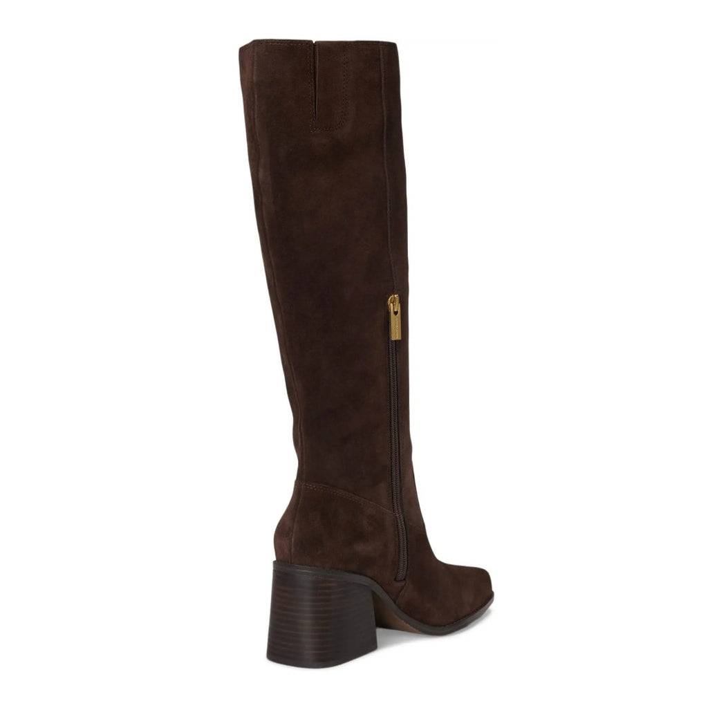 Vince Camuto Womens Sangeti Tall Heeled Boots US 7.5 Brownie Brown Suede NIB
