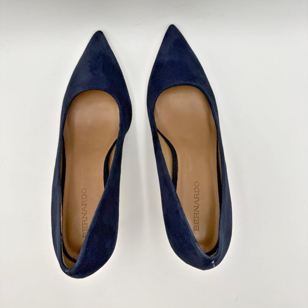 Bernardo Womens Giselle Pumps Size 9.5 M Dark Navy Blue Suede Heels NWOB