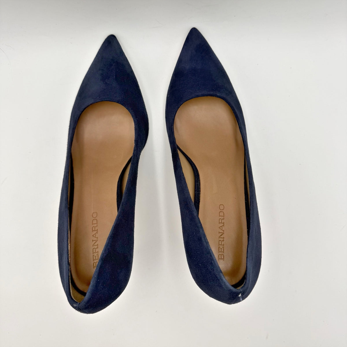 Bernardo Womens Giselle Pumps Size 9.5 M Dark Navy Blue Suede Heels NWOB