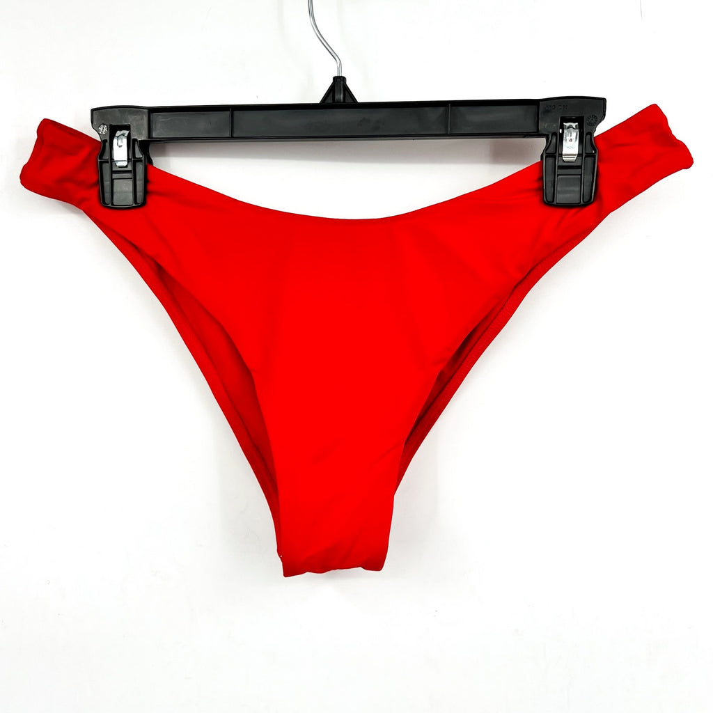 L*SPACE Women's Rocky Classic Bikini Bottoms Large Red Flame Low Rise NWOT