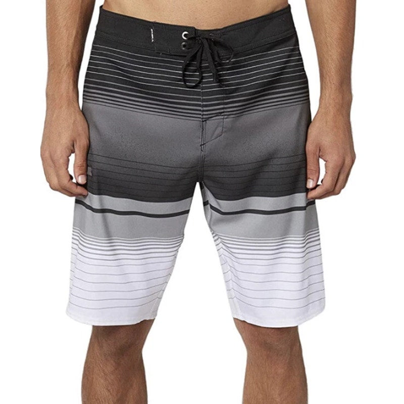 O'NEILL Mens Hyperfreak Lincoln Board Short Size 30 Small Black Grey Stripe NWOT