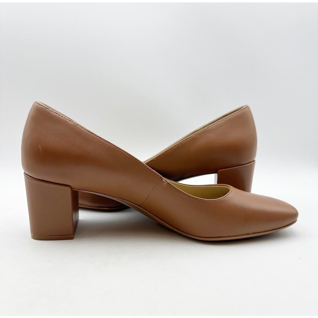 NATURALIZER Womens Karina Pumps Size 10 Wide EU 41 English Tea Tan Heels NIB