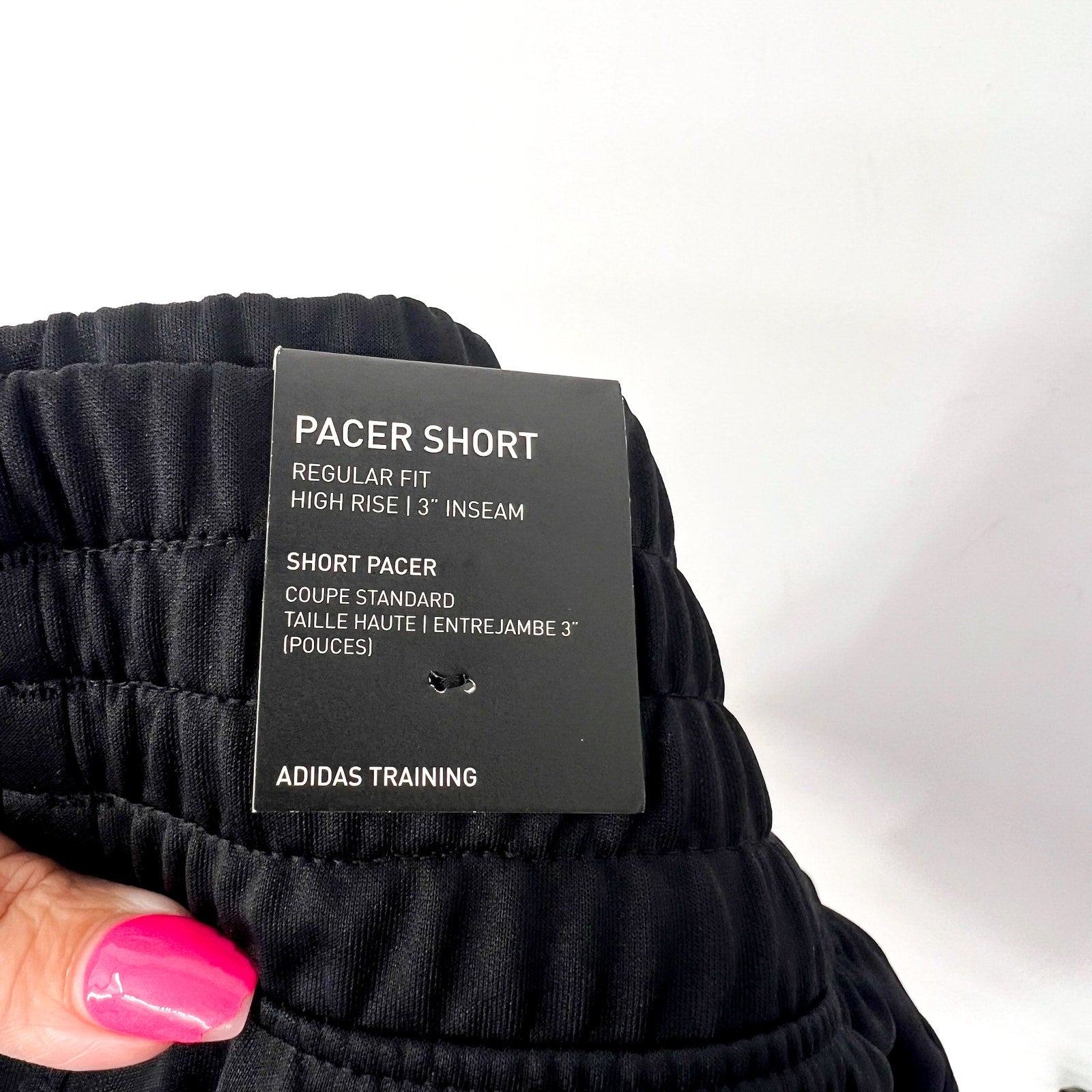 ADIDAS Women's Pacer Essentials Knit Athletic Shorts 3X Black High-Rise NWT