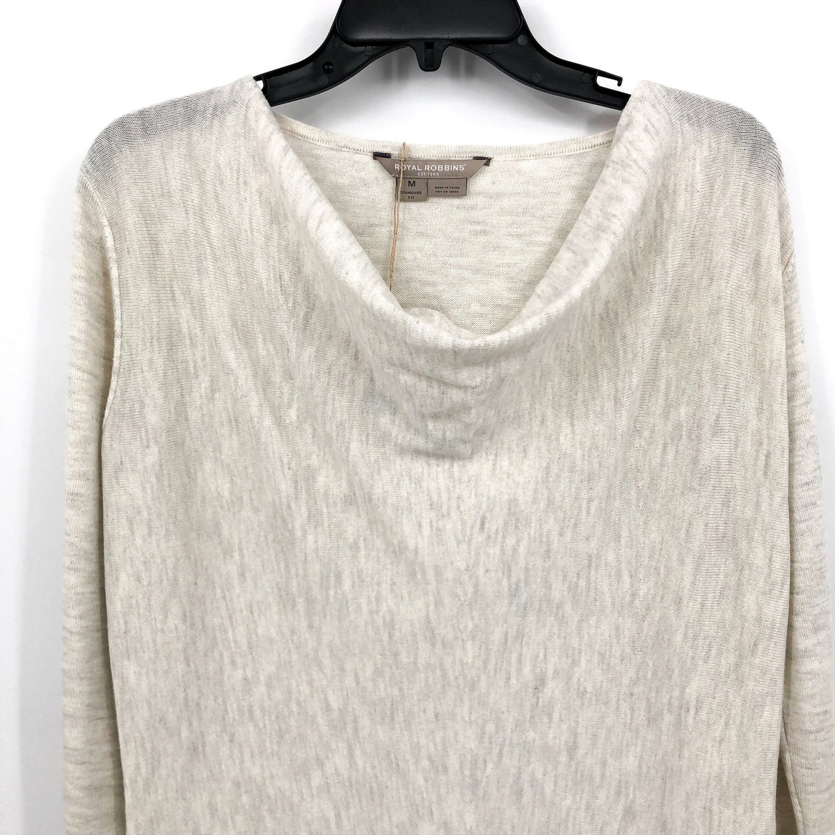 ROYAL ROBBINS Women's Westlands Cowl Sweater Medium Beige Sand Dollar NWT