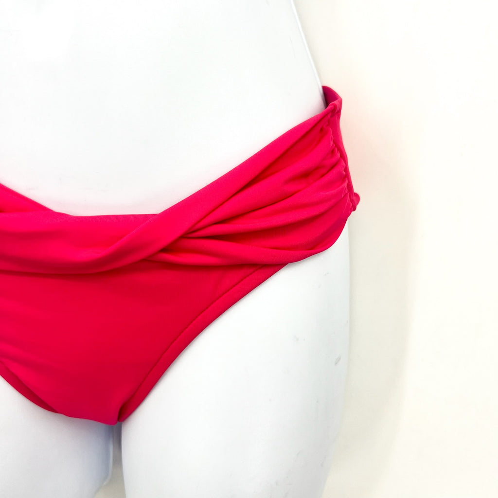 SEAFOLLY Women's Twist Band Hipster Bikini Bottom Size 8 Pink Raspberry NWT