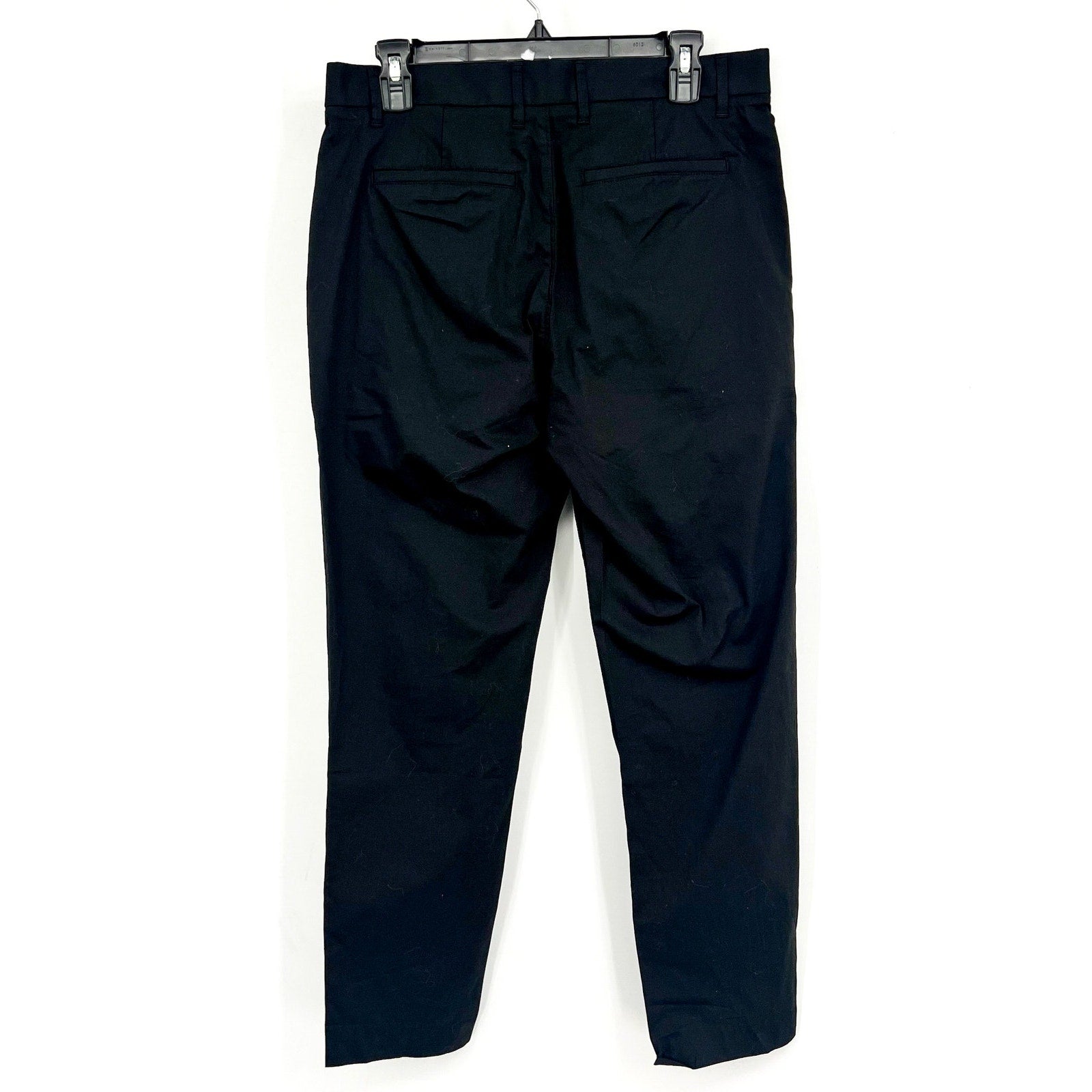 EVERLANE Mens The Air Chino Pants 31x30 Black Stretch Cotton Poplin Slim Fit NWT