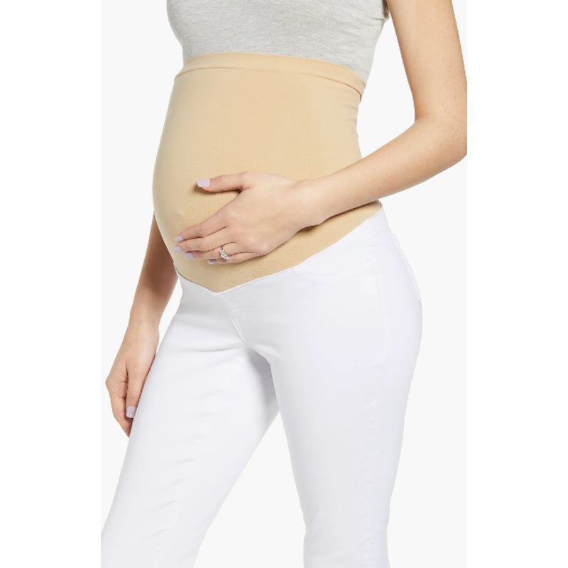 1822 DENIM Super Skinny Maternity Ankle Jeans Size 25 White Ultra Soft NWT