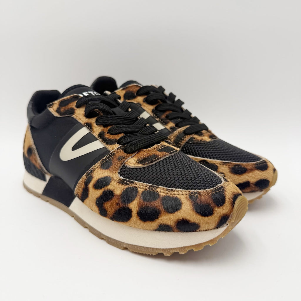 Tretorn Womens Loyola Casual Sneakers Size 5 EU 35 Leopard Black Suede NWOB