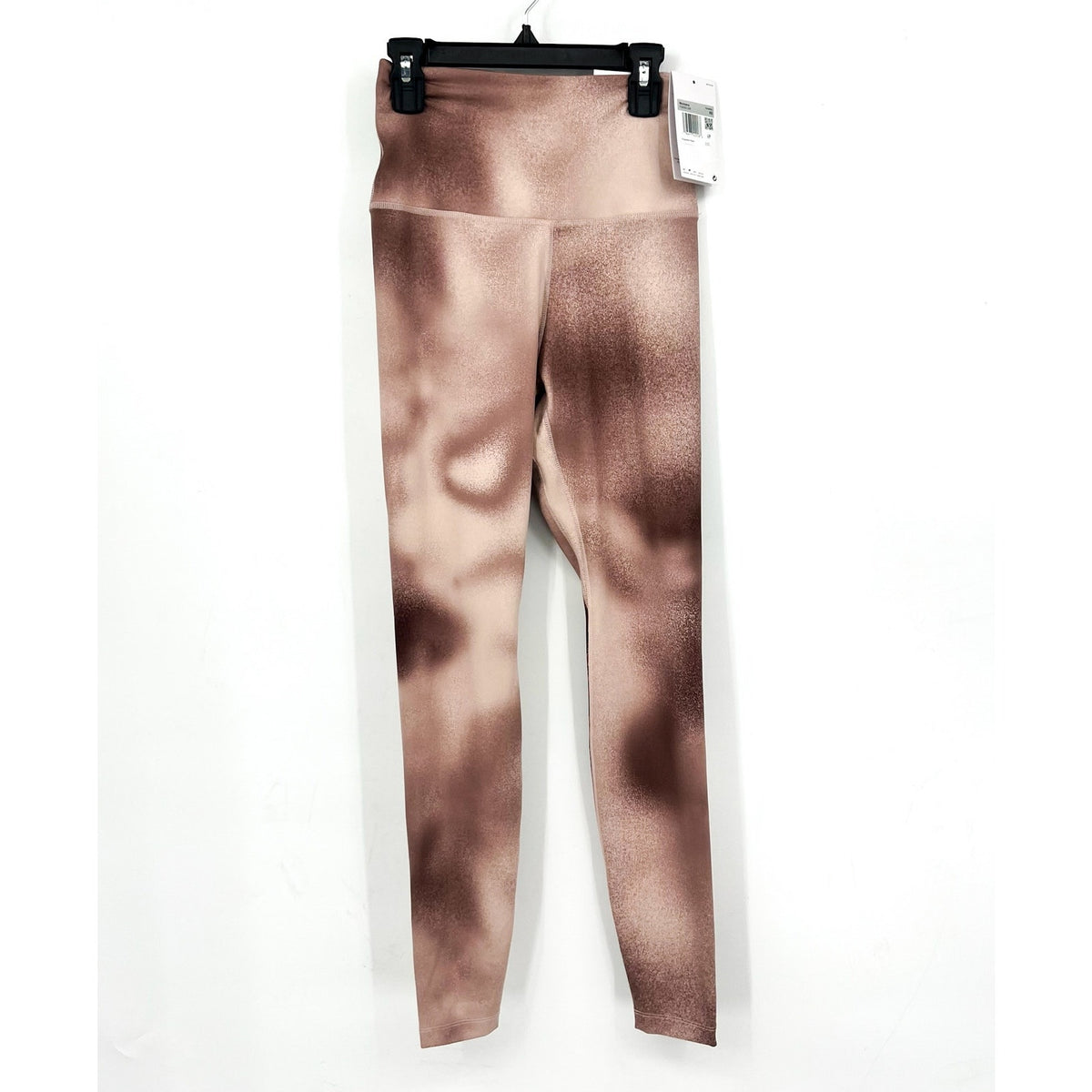 NIKE Womens One Dri Fit High Rise Leggings XS Pink Print Smokey Mauve NWT