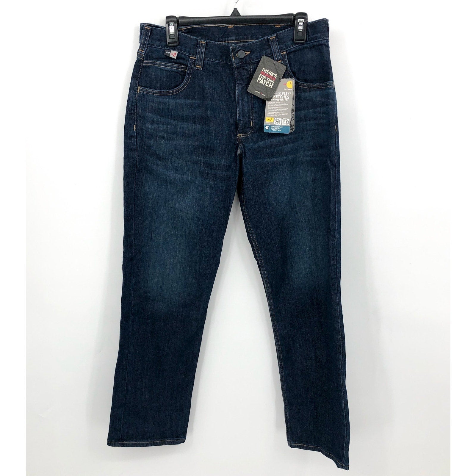 CARHARTT Men's FR Flex Relaxed Fit Jeans 31x30 Blue Midnight Indigo 5-Pocket NWT