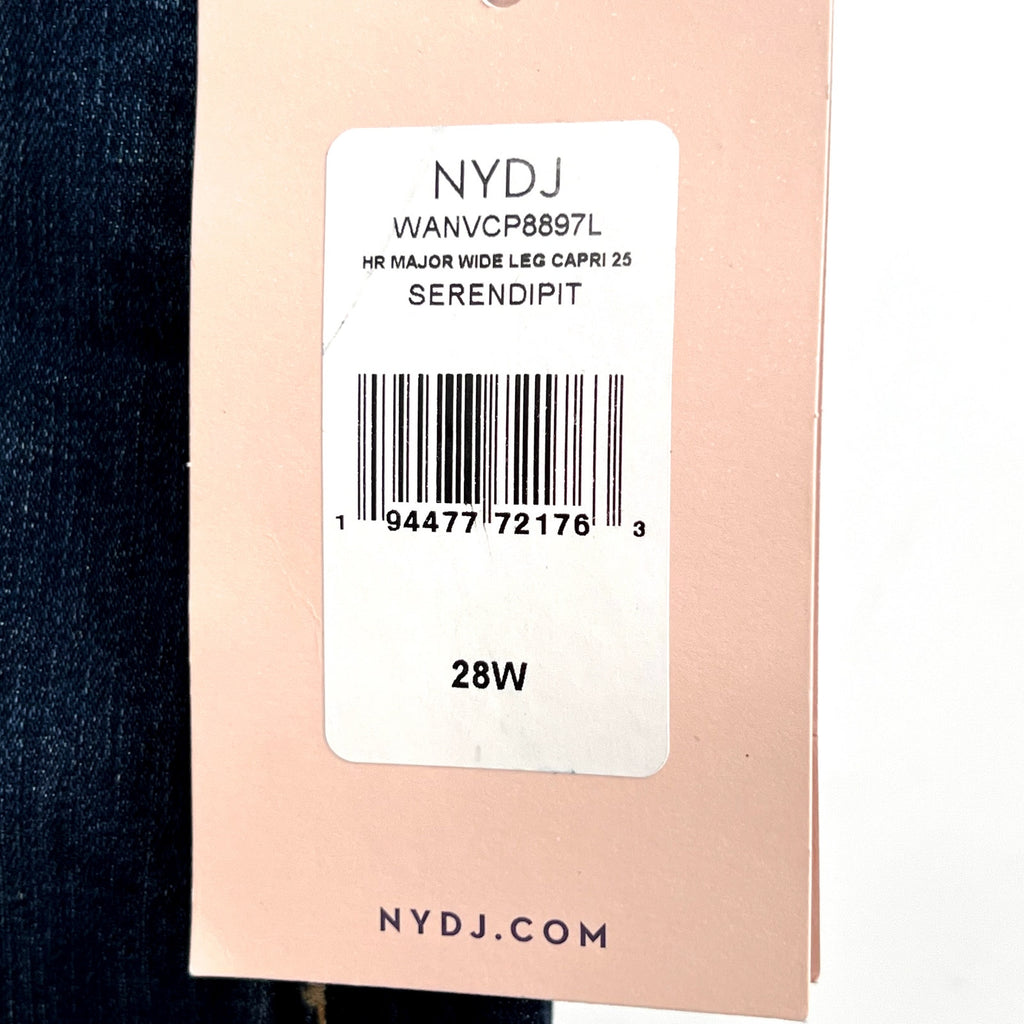 NYDJ Womens Major Wide Leg Capri Jeans 28WL Serendipity Blue NWT
