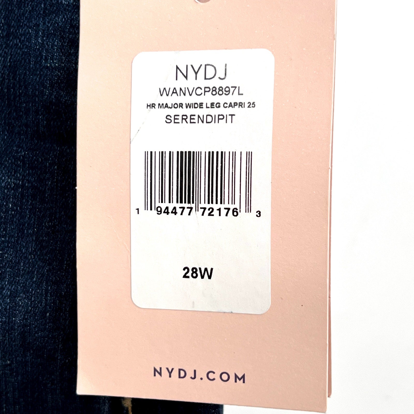 NYDJ Womens Major Wide Leg Capri Jeans 28WL Serendipity Blue NWT