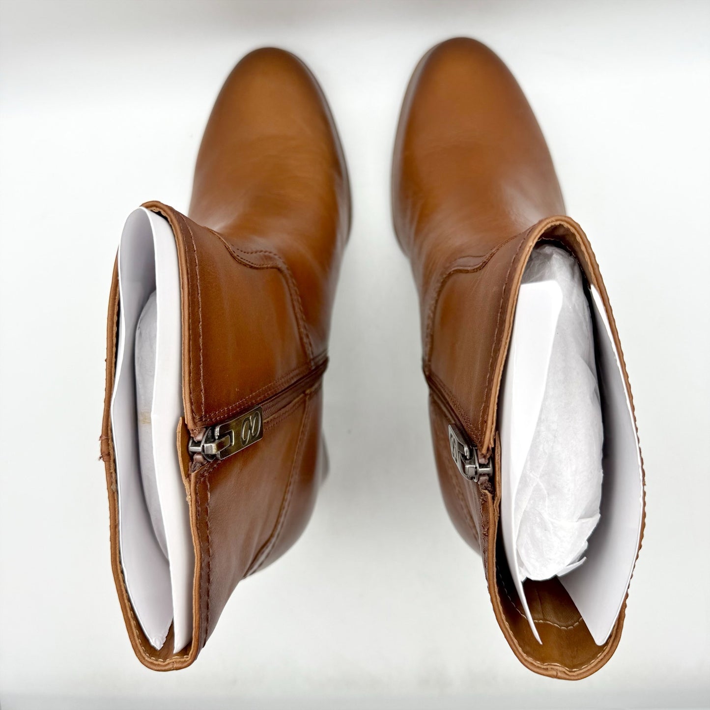 Naturalizer Womens Kalina Ankle Bootie US 12 Wide EU 43 Brown Leather NIB