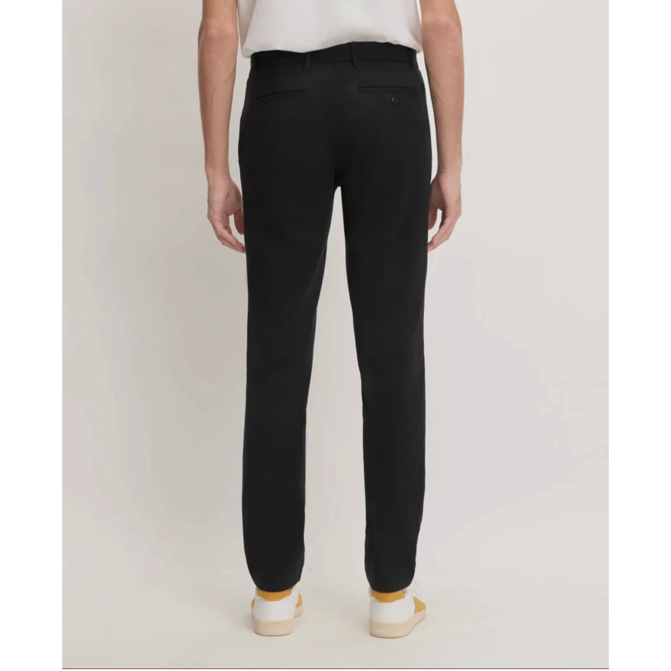 EVERLANE Uniform Mens Performance Chino Pants 33x28 Black Athletic Fit NWT