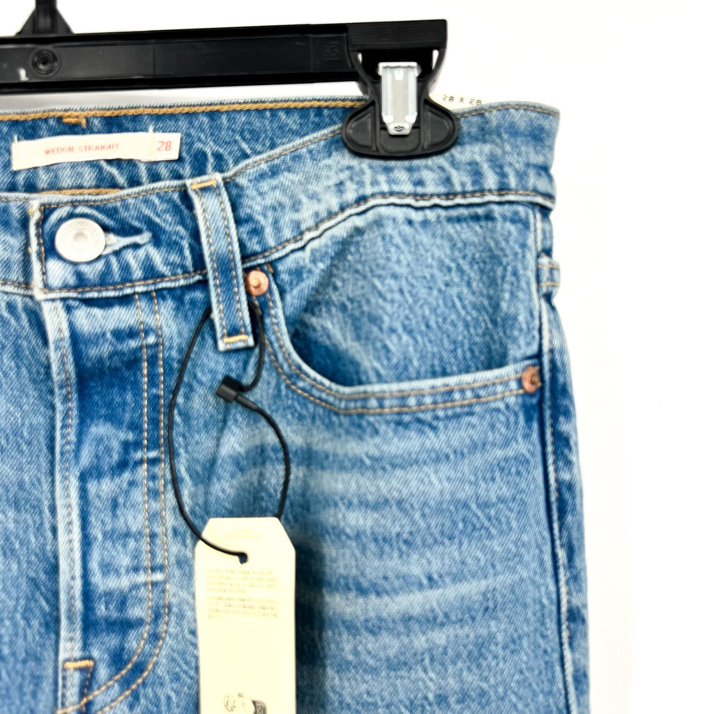 LEVI'S Women's Wedgie Straight Jeans 28x28 Calling All Blue 34964-0178 NWT