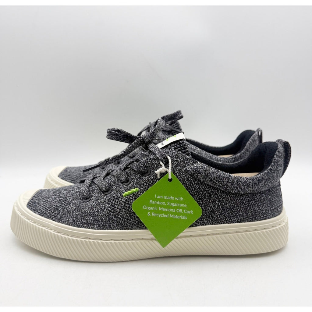 Cariuma Womens IBI Low Sneakers Size 8.5 Stone Grey Bamboo Knit Casual NIB