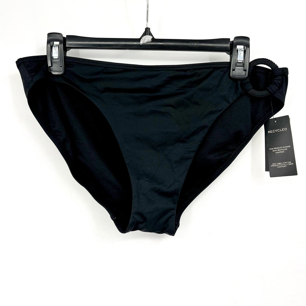 LAUREN RALPH LAUREN Women's Macrame O-Ring Bikini Bottom Size 12 Black NWT