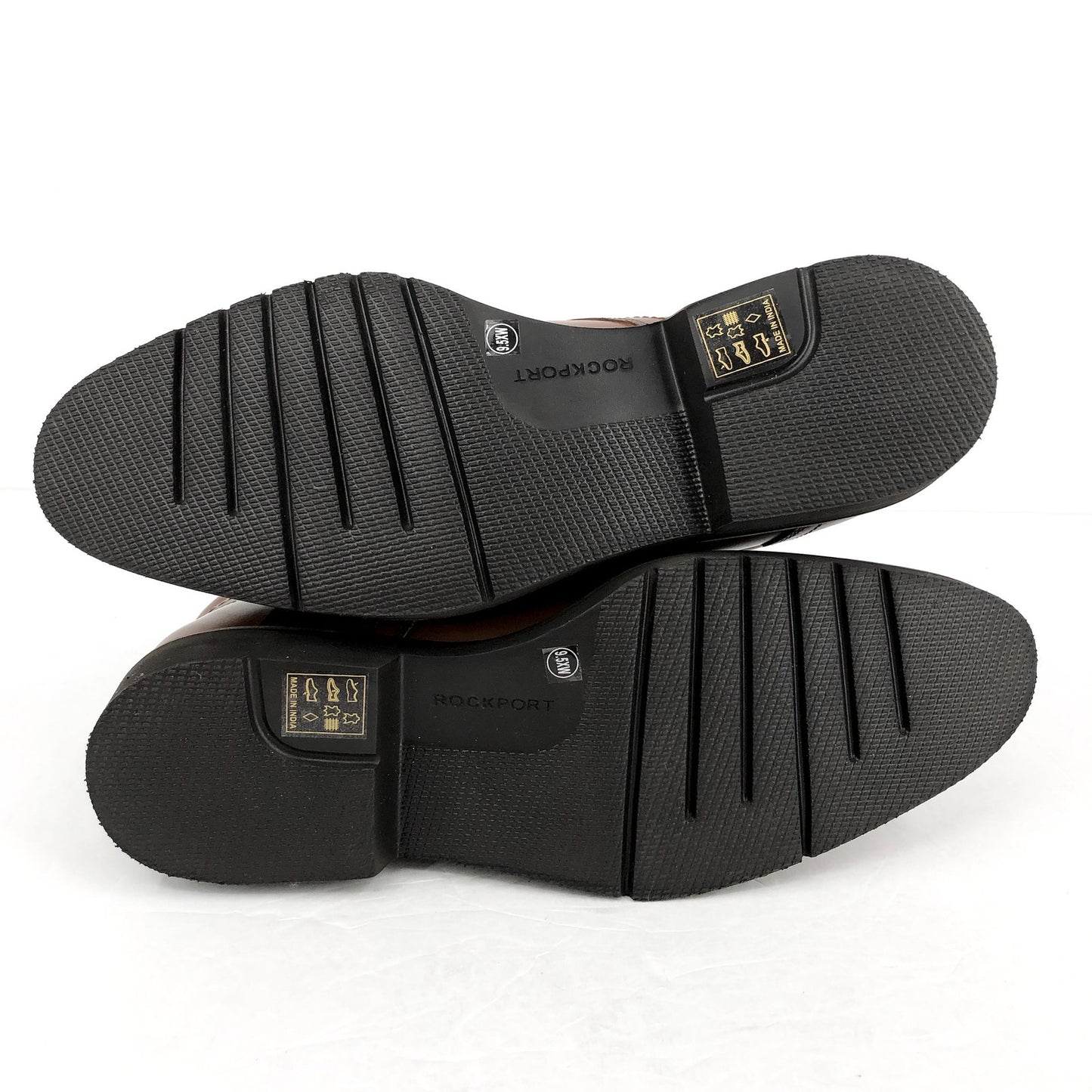 Rockport Mens Flynn Lace-up Ankle Boots US 9.5 XW EU 43 Brown Leather NIB