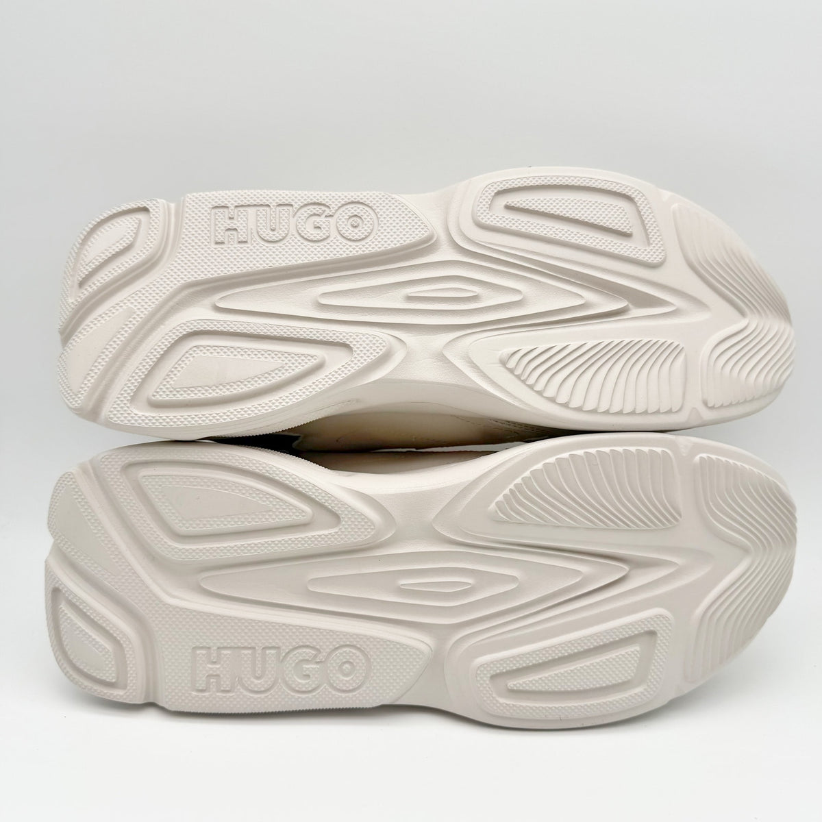HUGO Mens Leon Casual Sneakers Size 12 EU 45 Light Grey White Hugo Boss NIB