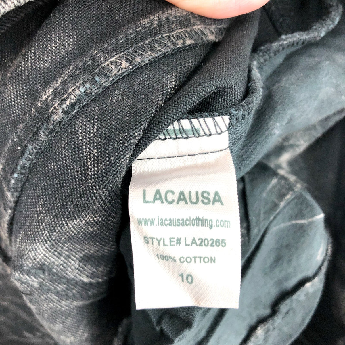 LACAUSA Women's Aiden Trouser Jeans Size 10 Black Mineral Wash Mid Rise NWT