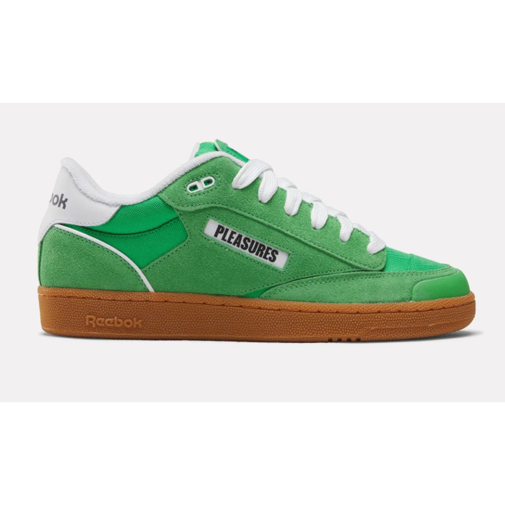 Reebok x Pleasures Club C Bulc Sneakers Mens 10 Women 11.5 Green Suede NIB