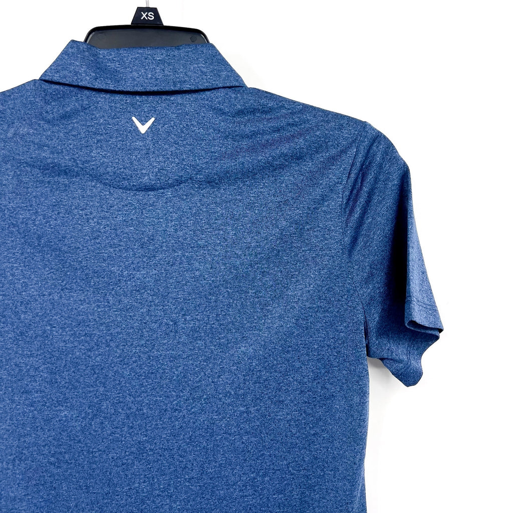 CALLAWAY Womens 1/4 Zip Short Sleeve Golf Polo Shirt Small Blue Heather NWT