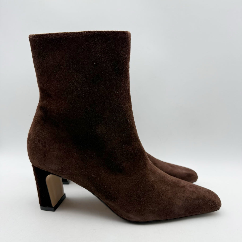 Steve Madden Womens Willa Ankle Booties US 9 M Brown Suede Boots NWOB