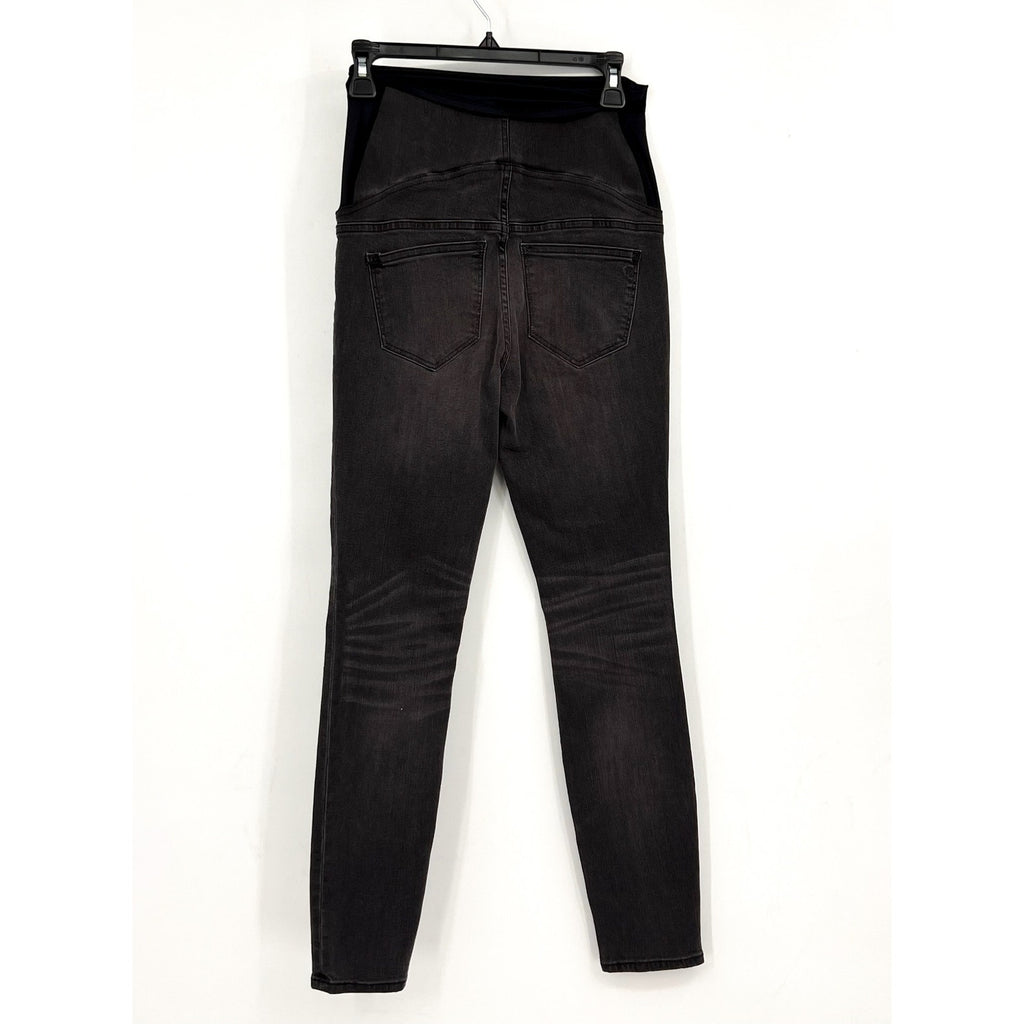 MADEWELL Maternity Over-the-Belly Skinny Jeans Size 25 Black Sea G7394 NWT