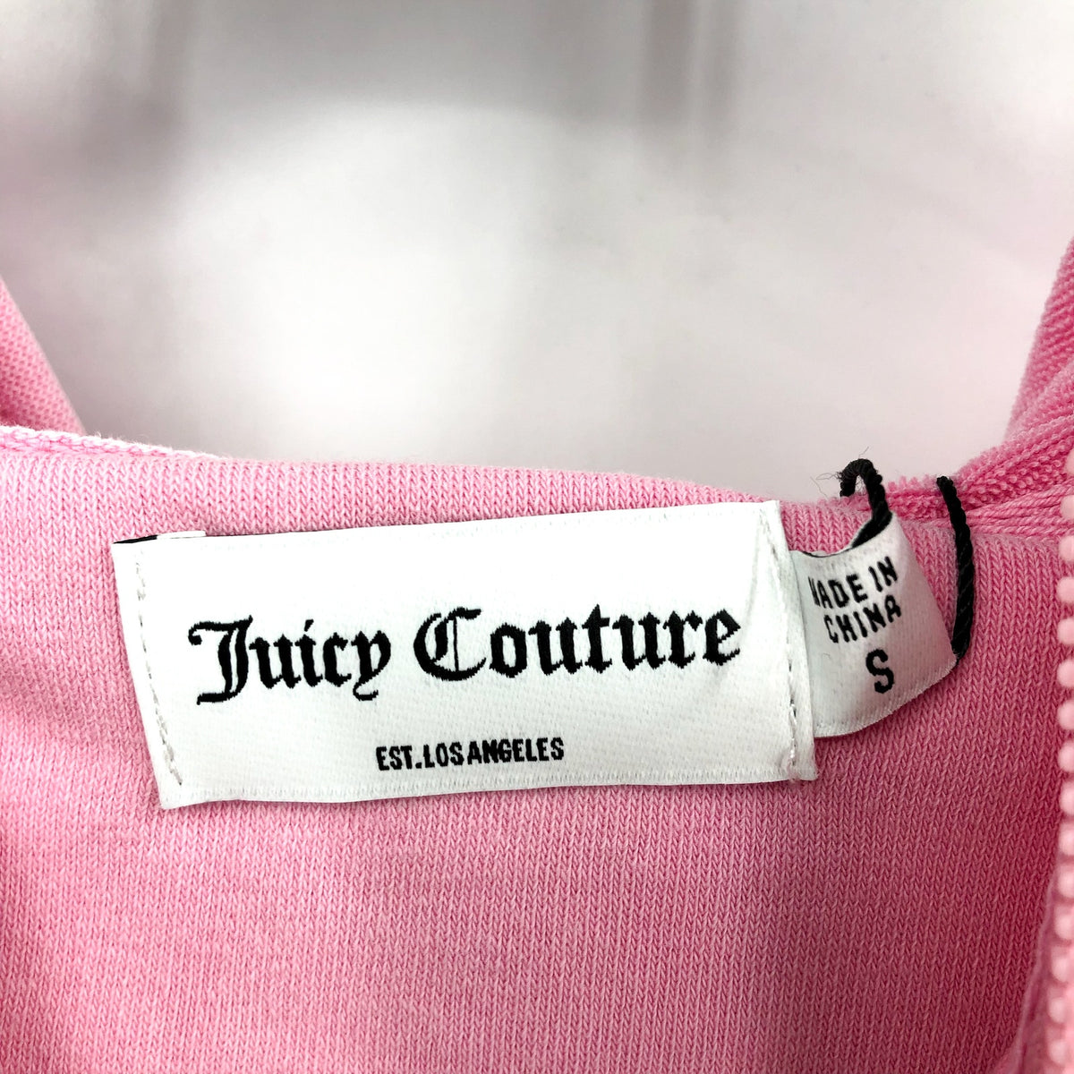 JUICY COUTURE Women's Big Bling Towel Terry Zip Hoodie Small Hot Hot Pink NWT