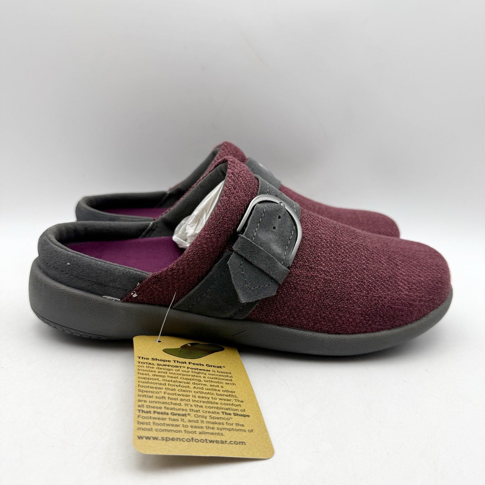 Spenco Womens Aria Slip-On Shoes US 6.5 B EU 37 Mulberry Purple NIB
