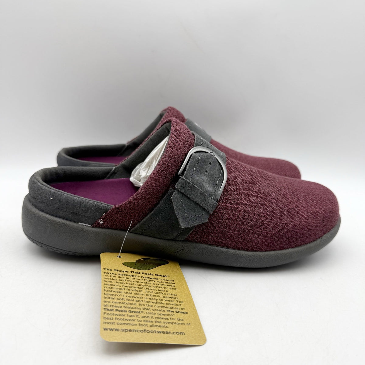 Spenco Womens Aria Slip-On Shoes Size 6.5 B EU 37 Mulberry Purple NIB