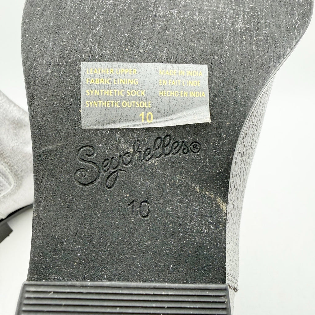 Seychelles Womens Hold Me Down Chelsea Ankle Boots US 10 Silver Leather NWOB