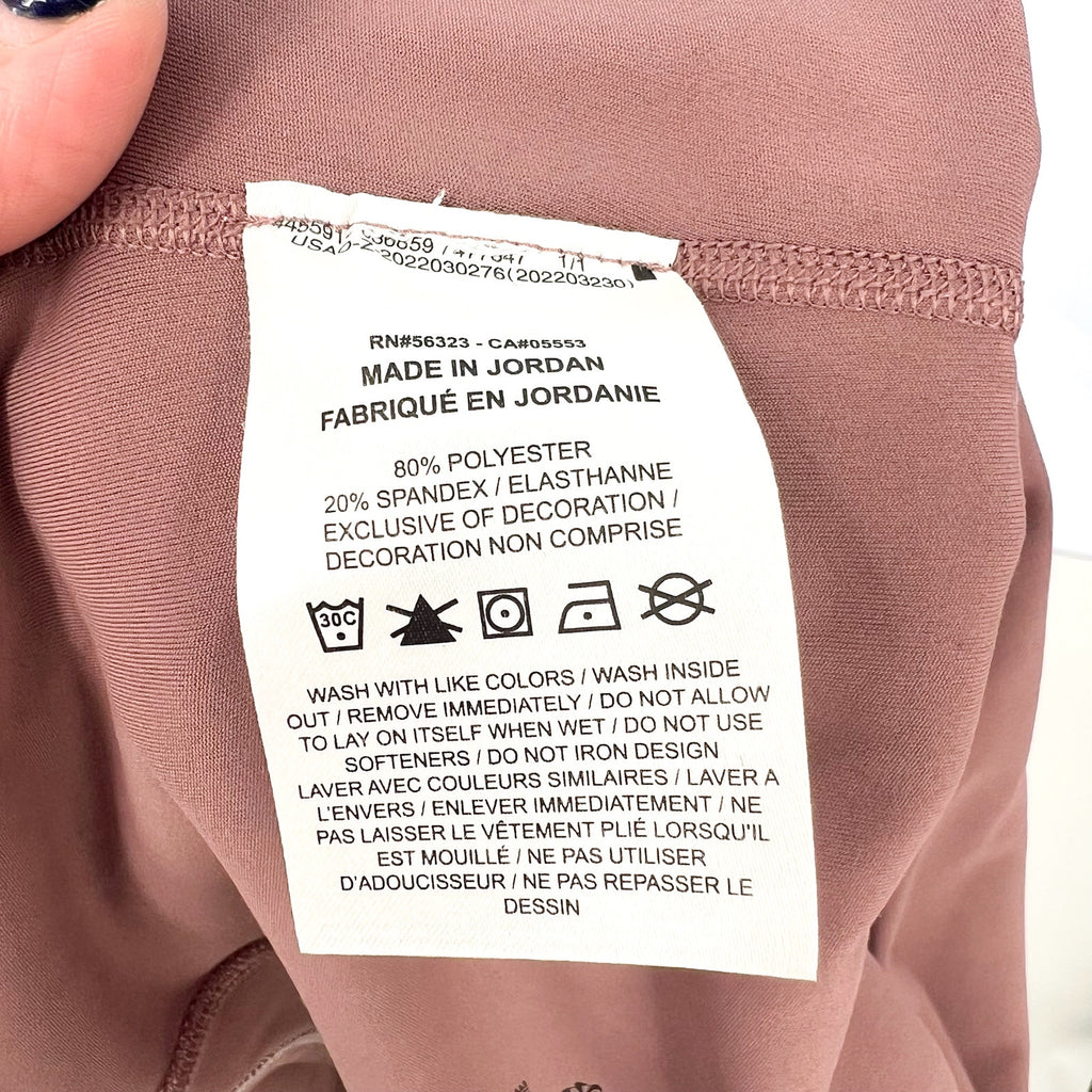 NIKE Women's One Dri-FIT Short Bodysuit Small Pink Smokey Mauve Sleeveless NWT