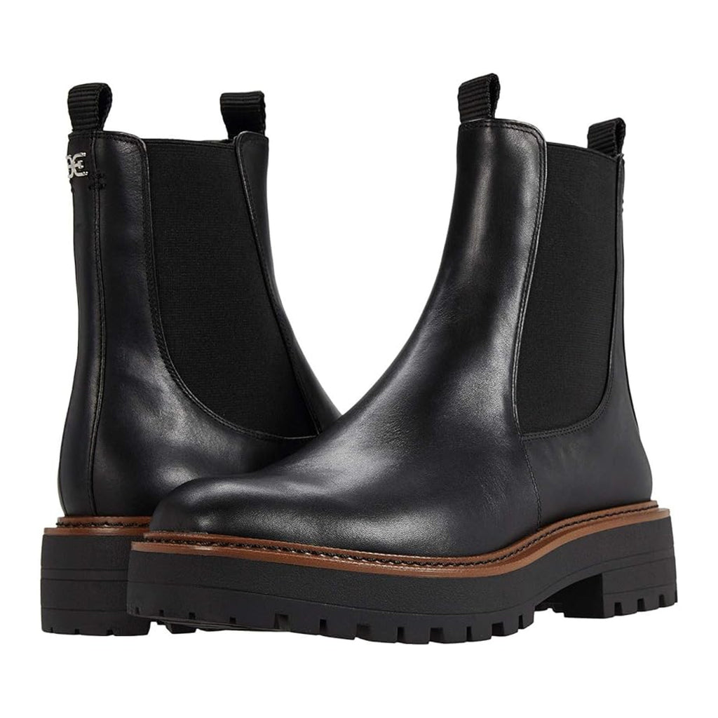 Sam Edelman Women Laguna Ankle Chelsea Boot US 7.5 Black Leather Waterproof NWOB