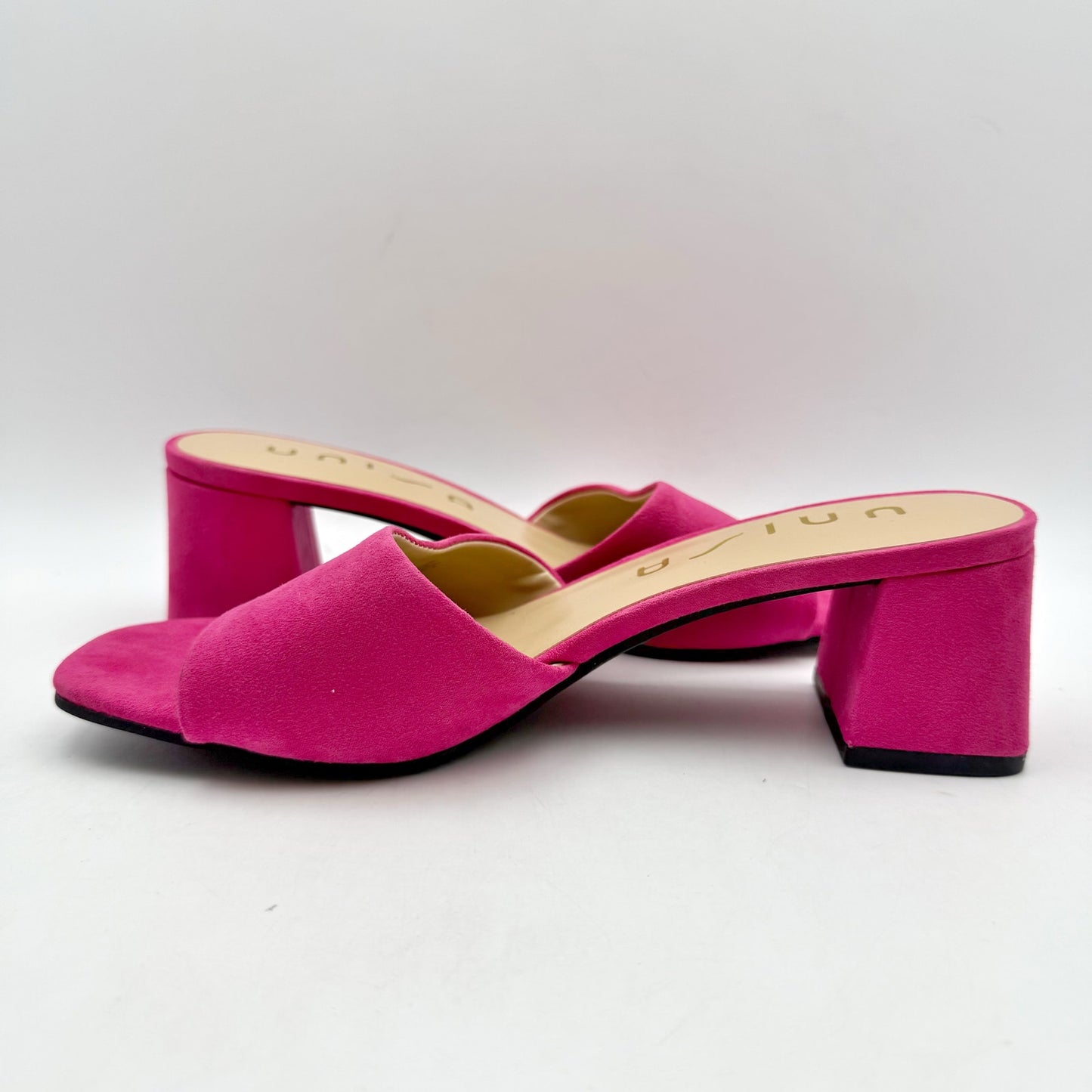 Unisa Womens Venley Heeled Sandal US 6 M EU 36.5 Pink Slip On NWOB