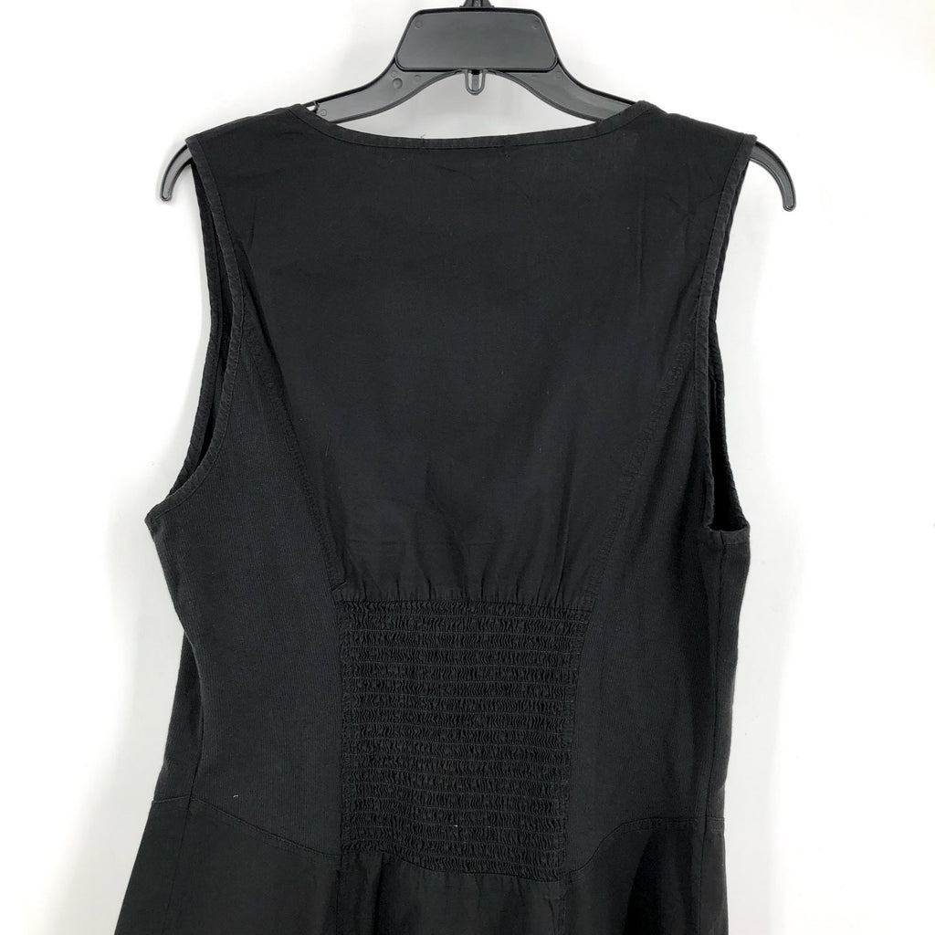 XCVI Women's Gibbon Tank Dress 2.0 Small Black V Neck Sleeveless Pockets NWT